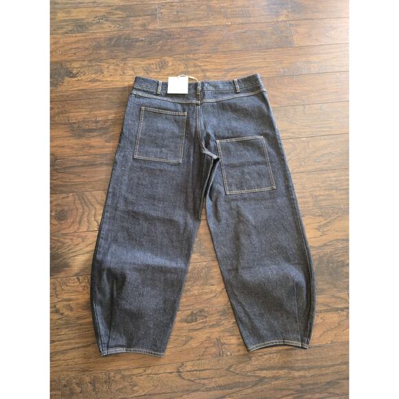 Tibi Indigo Denim Brancusi Jean Barrel Blue Women’s Size 32 / 14US NWT - Picture 13 of 16